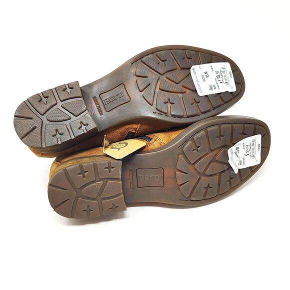 New Born Shoes Womens 9.5 Boots Jorgette Brown Chestnut Leather Ankle Buckle - Picture 7 of 8